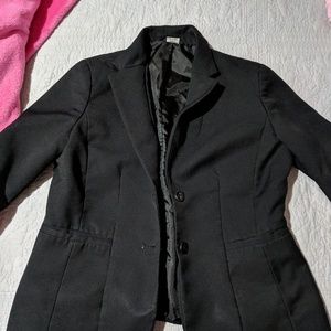 Black satin lined blazor EUC!